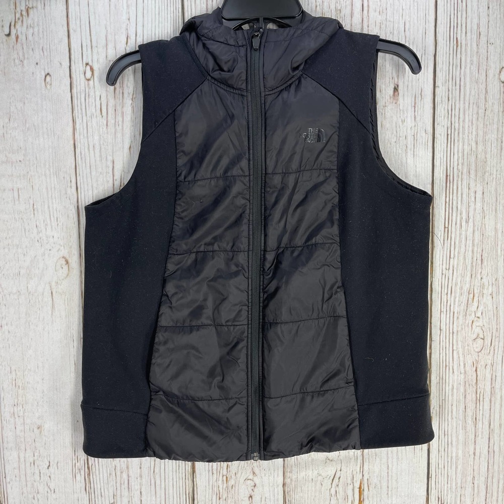 The North Face Women Vest Large Black Full Zip Pockets Outdoor Hiking Camping